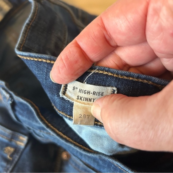 Madewell Tall 9" High Rise Skinny Jeans Button Fly. Size 28T. - Picture 10 of 13